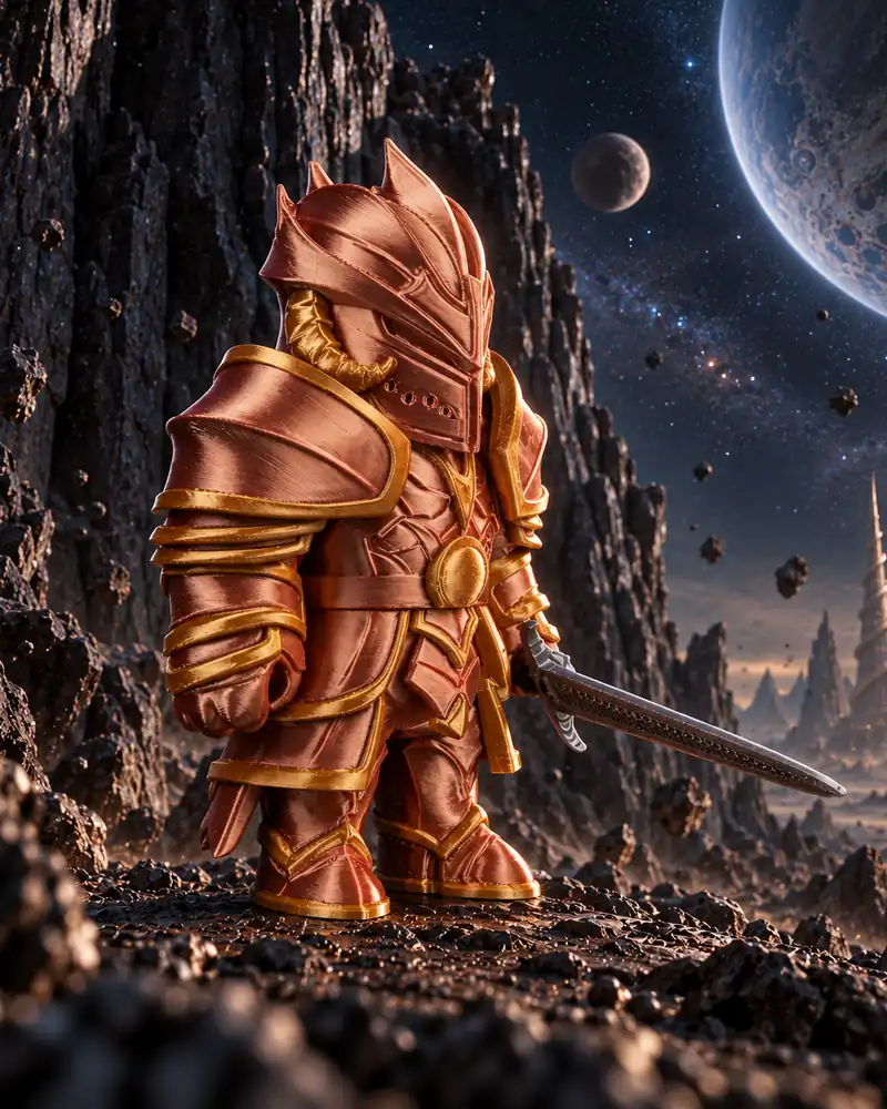 Arte oficial de Wyrmwall, paladín de los Dracónicos, con espada ancha y sordak.